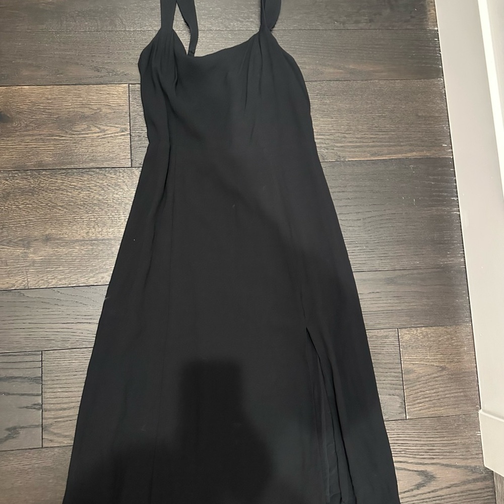 Aritzia Elegant Black Midi Dress